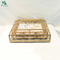 Set of 2 marble gold metal decorative serving tray