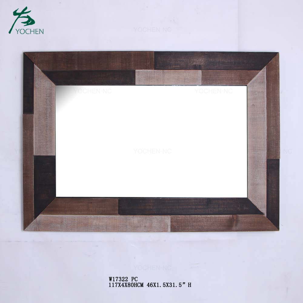 wall art reclaimed wood mirror frame small decorative wall mirror for home decor