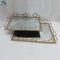 Geometric and Silver Plated Jewelry Storage Mirrored Tray