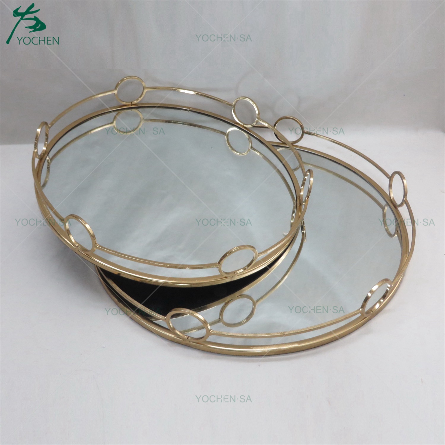 Silver Metal Storage Tray for Wedding Decors