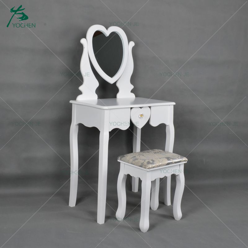 Modern dressing table makeup wooden dresser with mirror