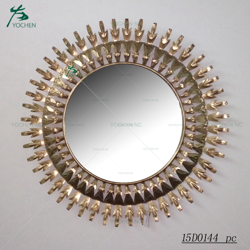 Home wall decorative irregular shaped metal mirror