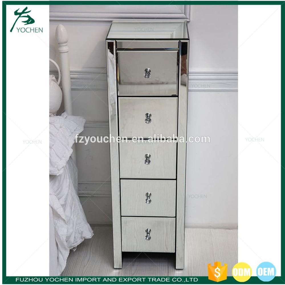 Venetian Mirrored Glass Chest of Drawers Bedroom Furniture
