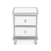 silver glass mirrored furniture chest of drawers