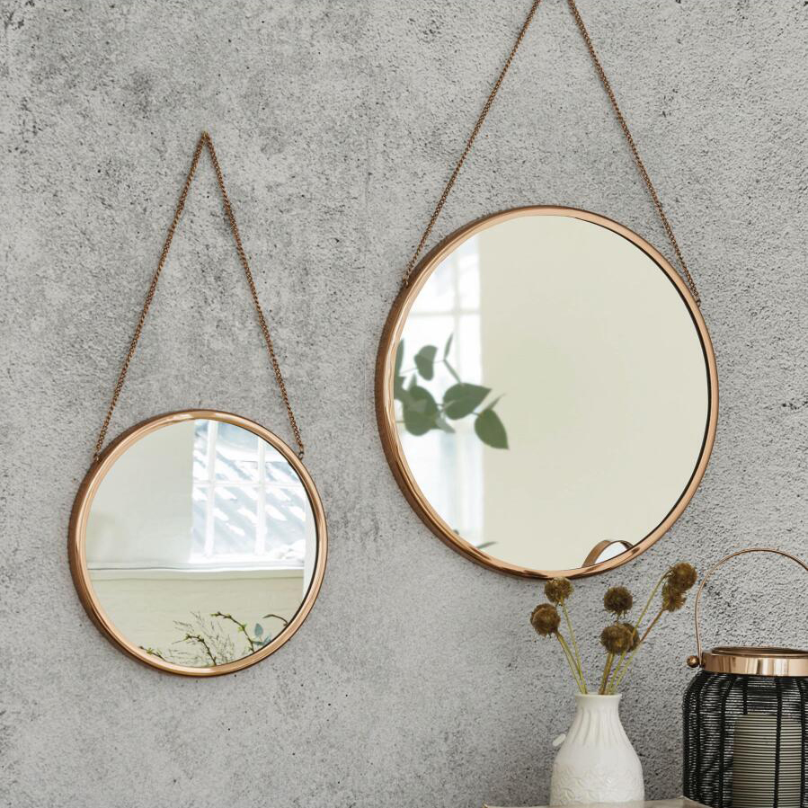 Antique brass color metal hexagon bathroom frame moulding decorative wall metal mirror