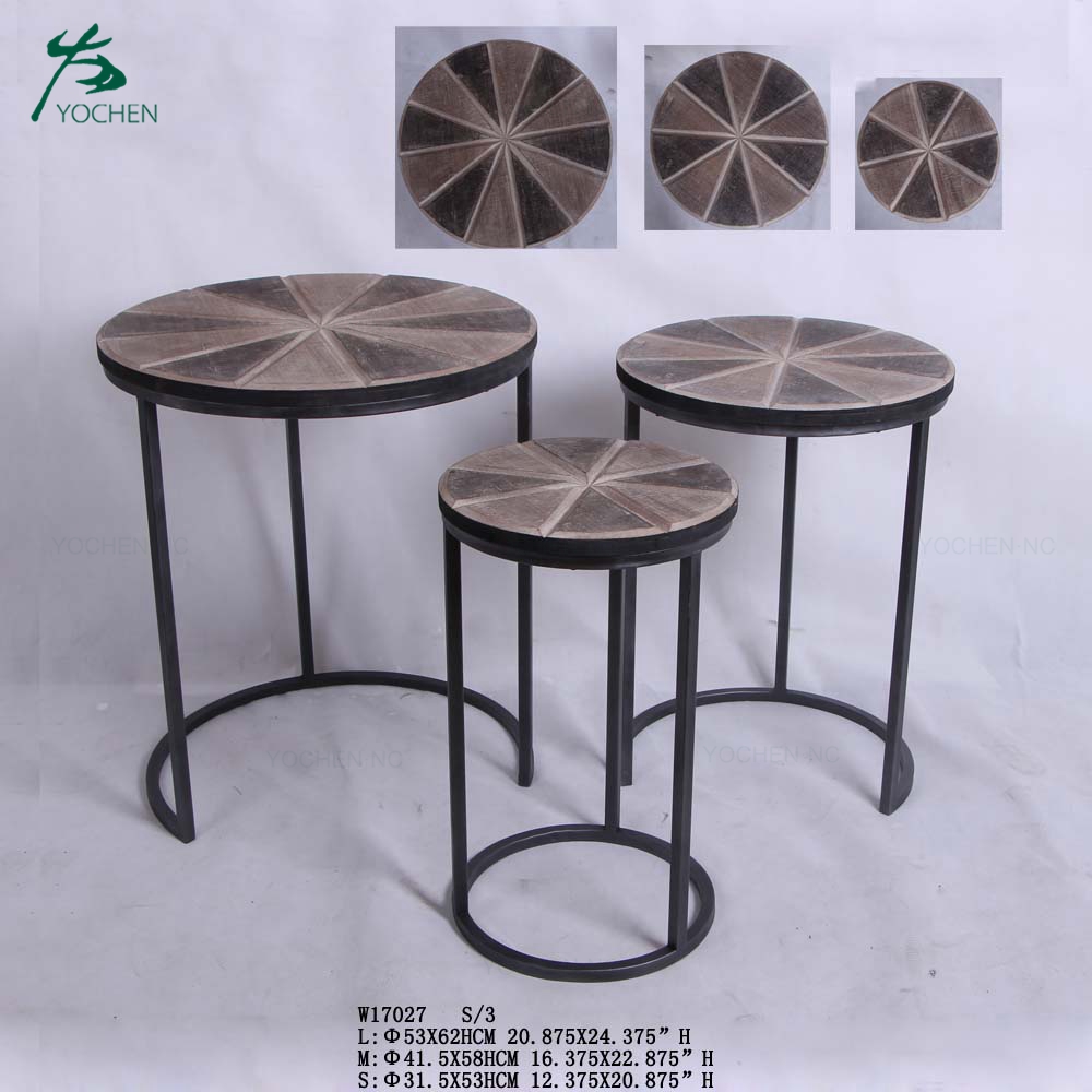 living room table coffee modern round nesting wood coffee table