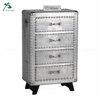 special artwork aluminum surface wood 2 cabinet drawer in living room
