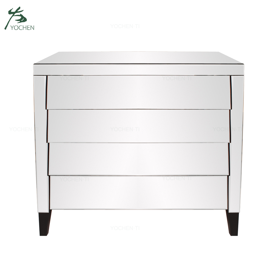 Home Wholesale Furniture Tallboy Mirrored Chest 6 Drawer