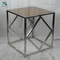 glass top metal stainless steel square coffee table