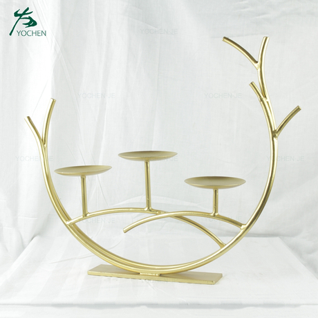Home Deco brass metal gold candle holder
