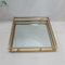 Rectangular Framed Metal Gold Galvanizing Wedding Decor Mirrored Top Tray