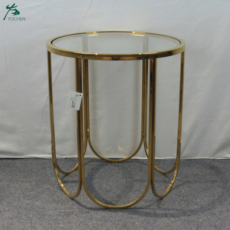 Cheap Price Glass Top Gold Metal Center Table Design Coffee Table Living Room
