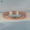 Dia29.5*3.5cm Rose Gold Mirror Glass Candle Plate Tray