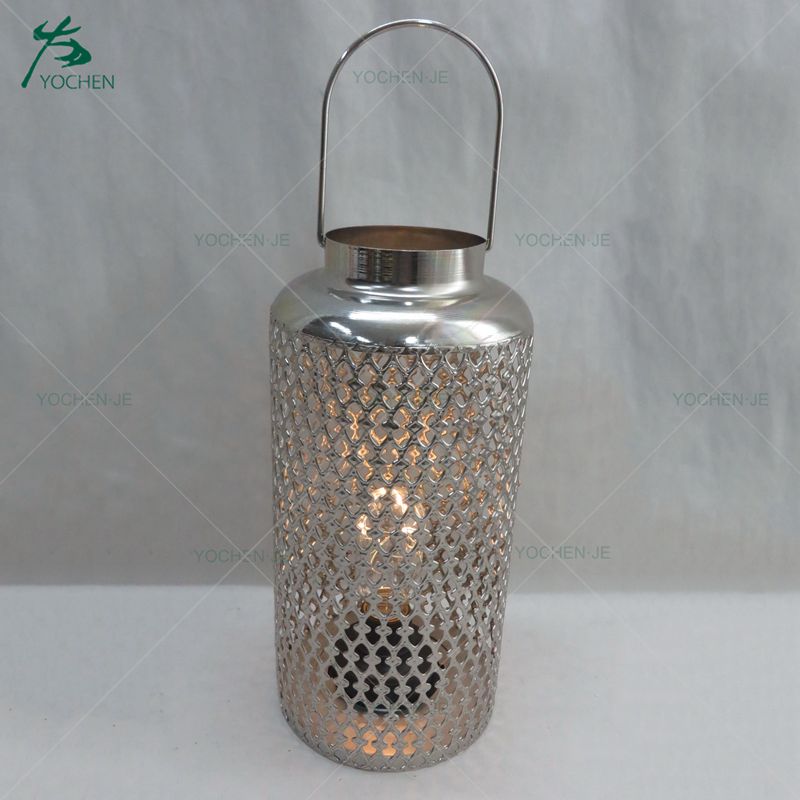 Floor standing metal candle holder for christmas decoration
