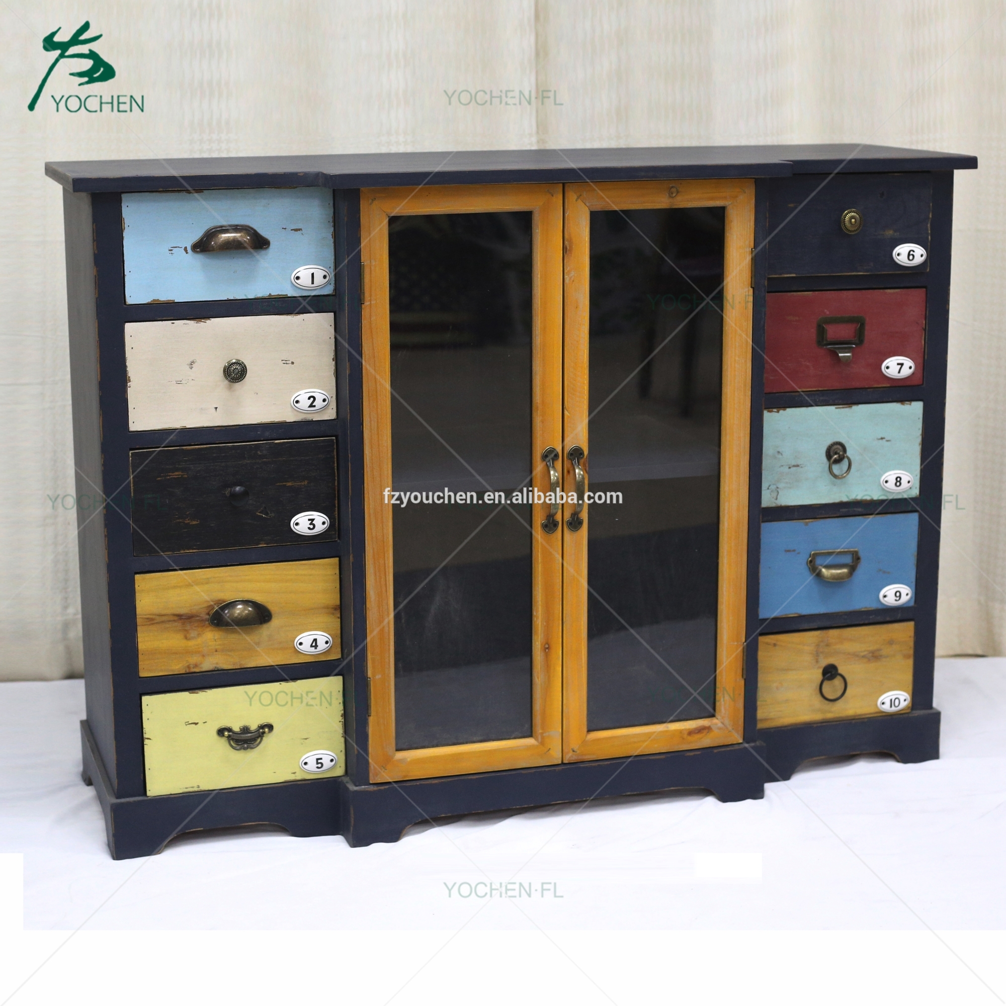 chinese antique reproduction furniture black vintage storage wooden shelf