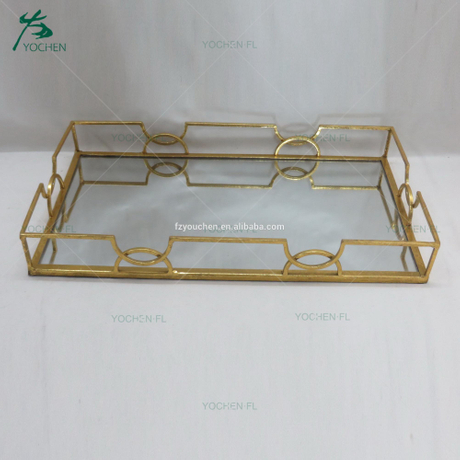 Table decorative metal square plate