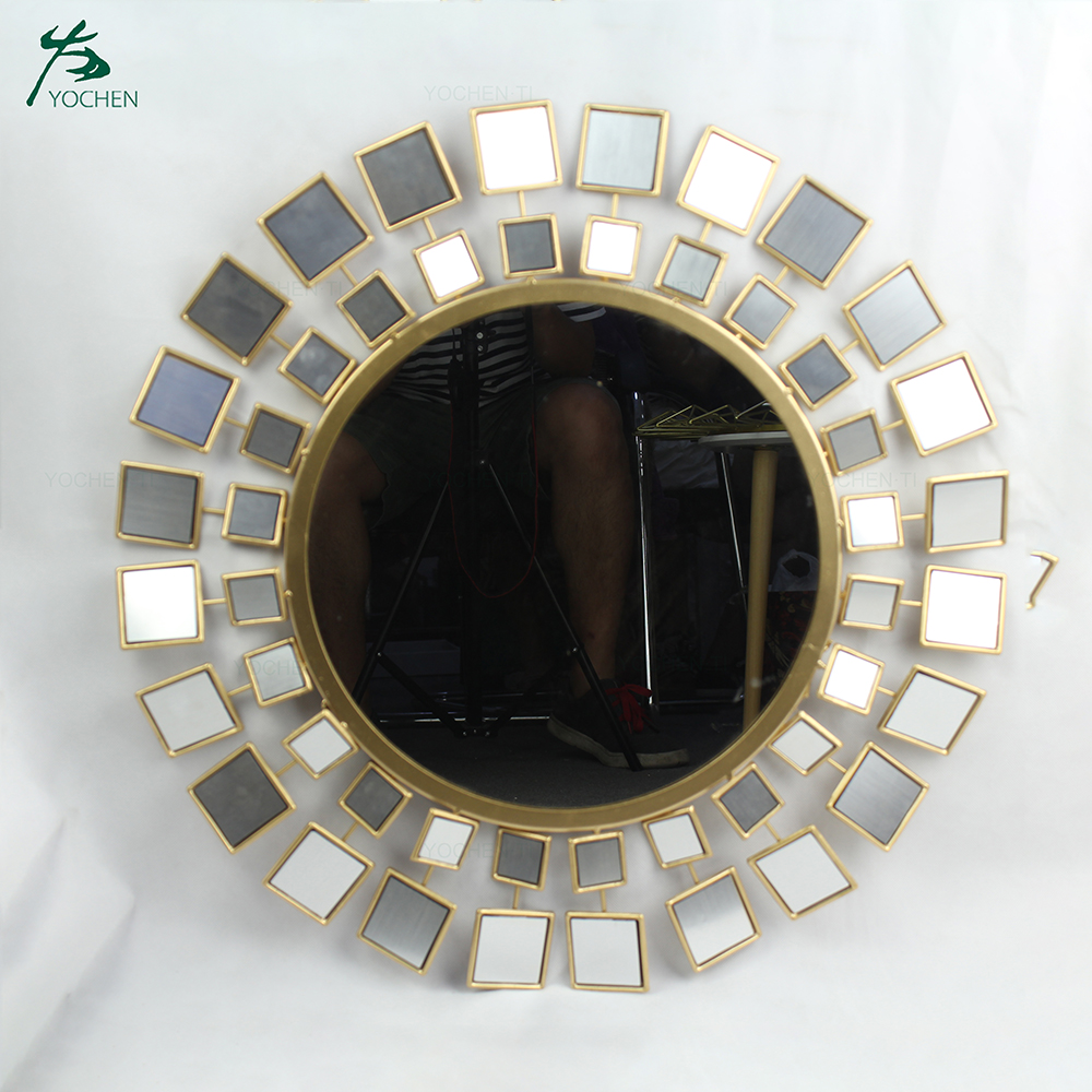 Modern Decorative Metal Frame Mirror Sun Wall Mirror