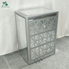 living room decorative silver color painted mirrored tallboy cabinet