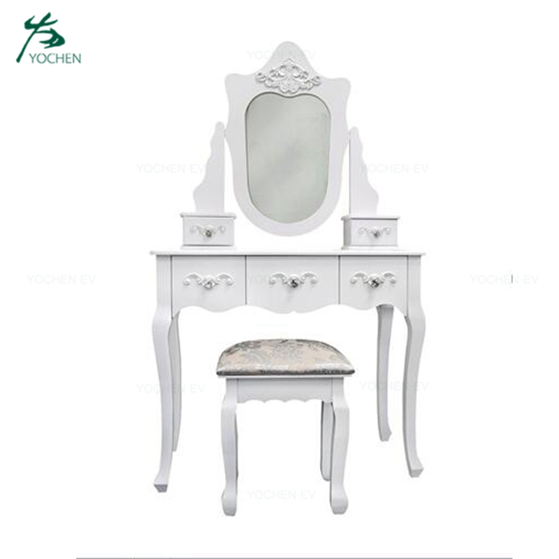 Modern White Simple Wooden Dressing Table