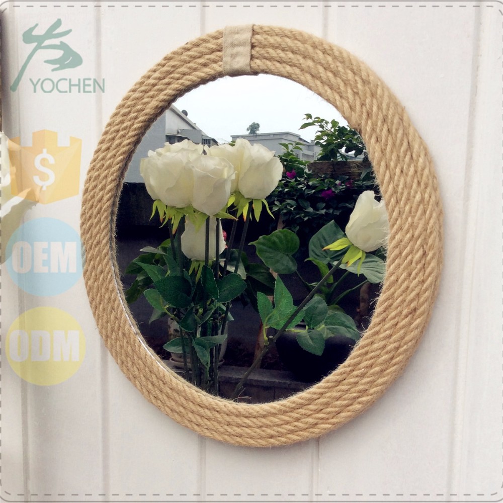 Rope Round Wall Mirror in 4mm Bevelled Mirror