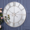 Metal round shape mirrored wall clock