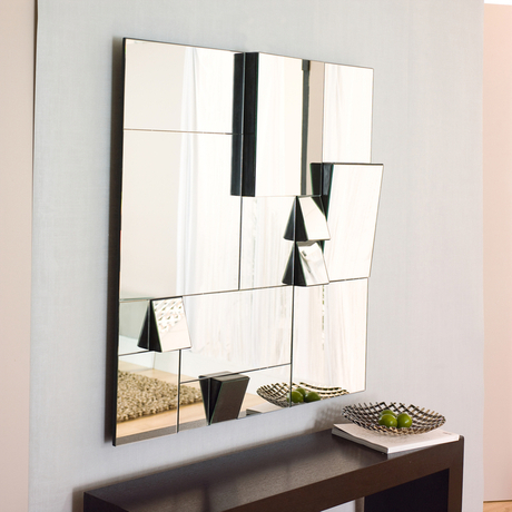 Oblique several angled mirrors wall decorative mirror