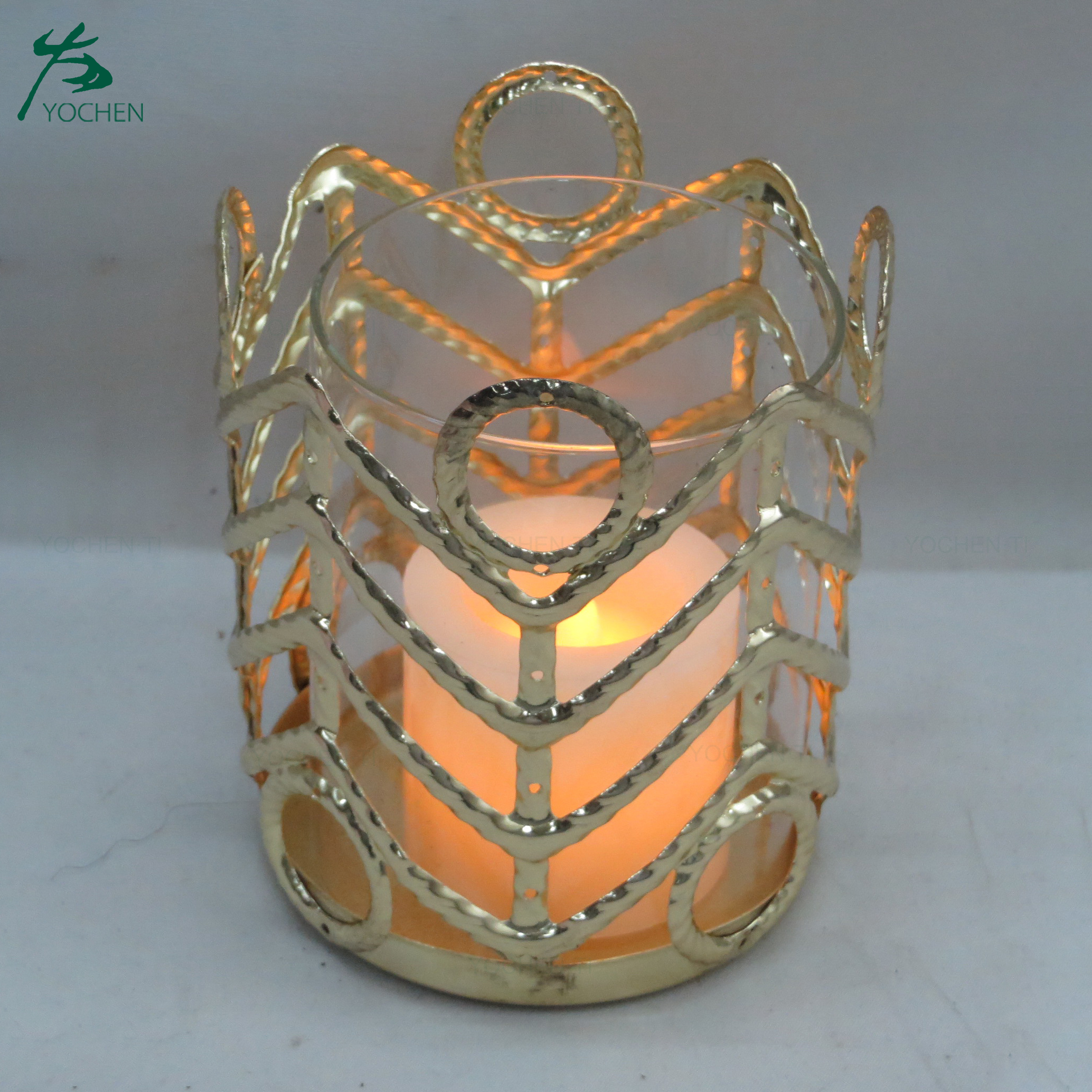 Tea light OEM metal candle stand / holder for home decoration