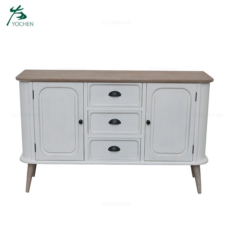 Royal home furniture sets wooden white living room cabinet