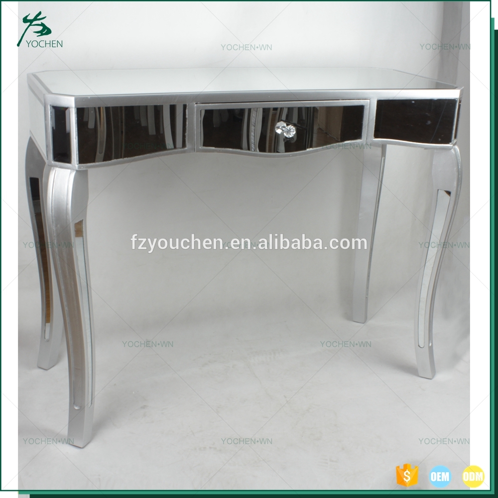 Hot Sale Modern Silver Mirror Luxury Console Table