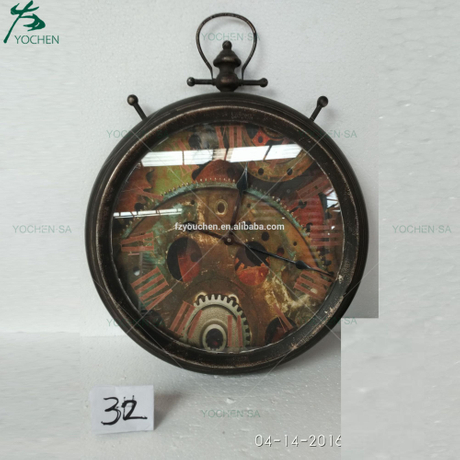 Industrial Vintage Round Clock Home Decoration