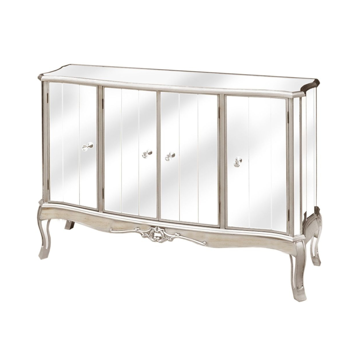 Bedroom furniture silver glass mirrored console table