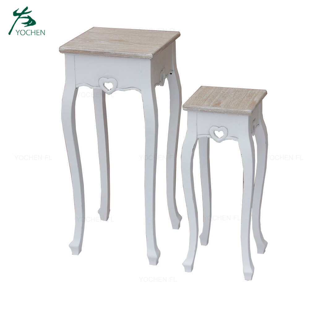 Modern italy furniture luxury white wooden side table