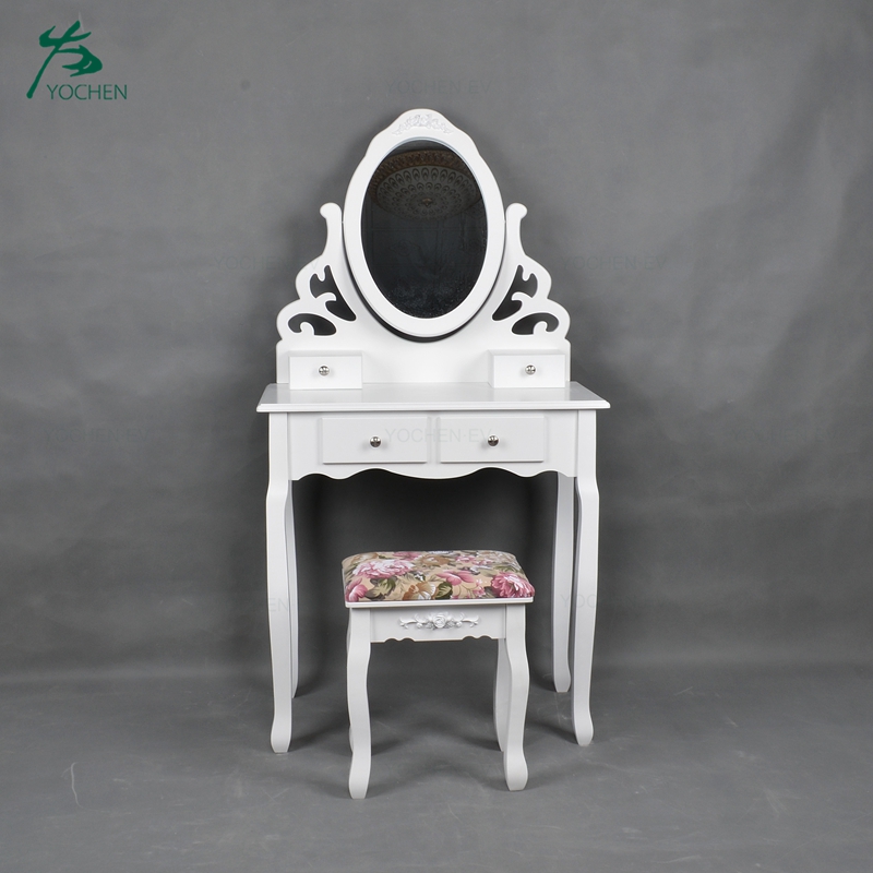 Make Up Vanity Kids Modern Simple Wooden Dressing Table with Drawer