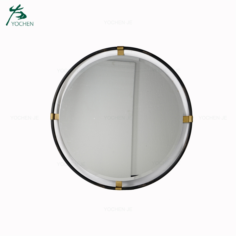 Metal framed decorative wall mirror