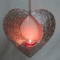 Decorative wedding heart shaped tea light candle holders