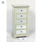 Mirrored three drawer chest with antique painted wood edges