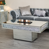 silver mirrored coffee table sofa center table for the living room