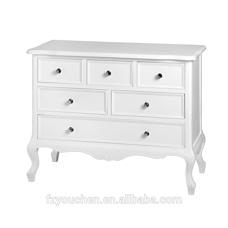 French Furniture White Living Room Furniture Solid Wood Cabinet