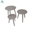 Modern wood end side table set of 3 nesting coffee tables