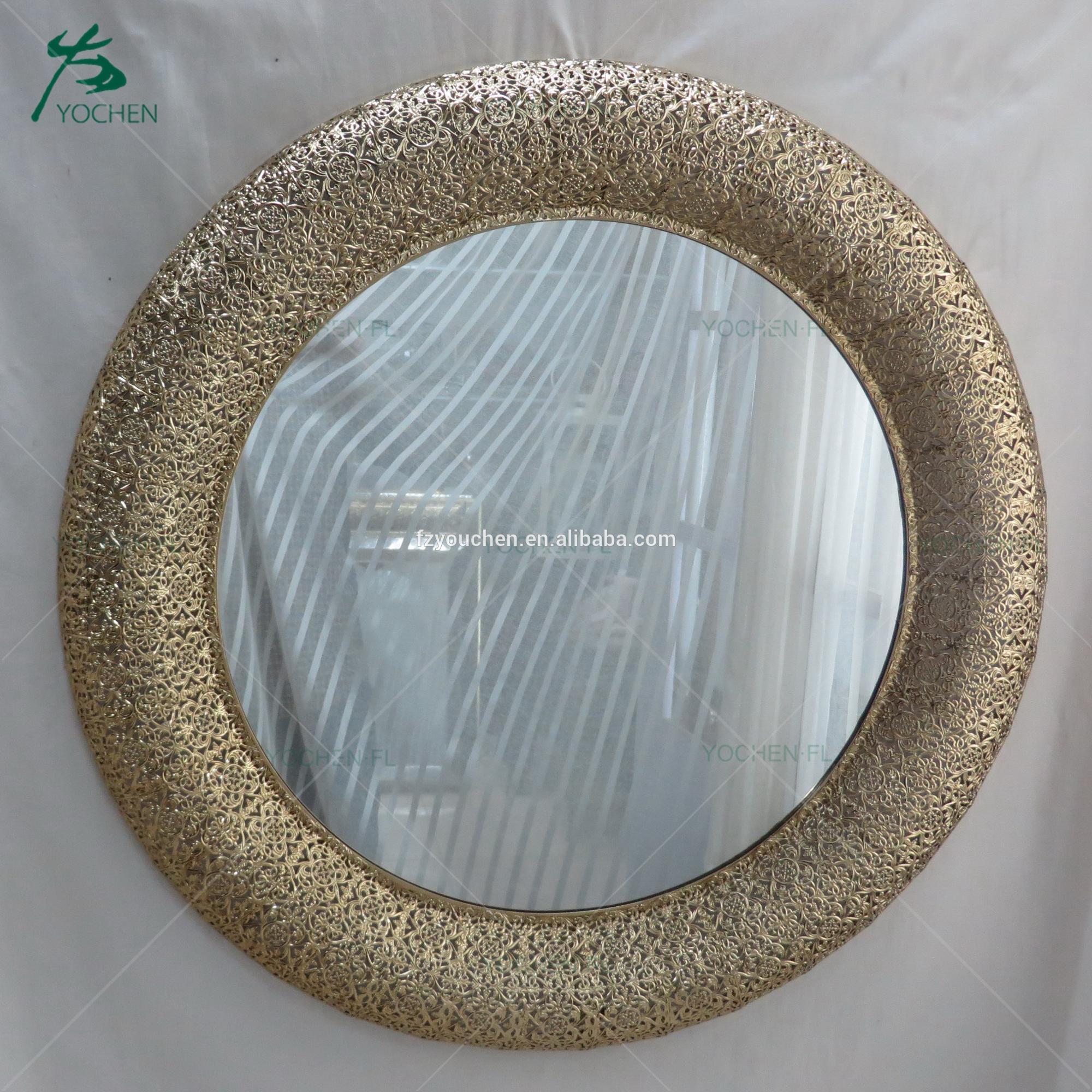 luxury living room wall mirror decorative nice metal mirror