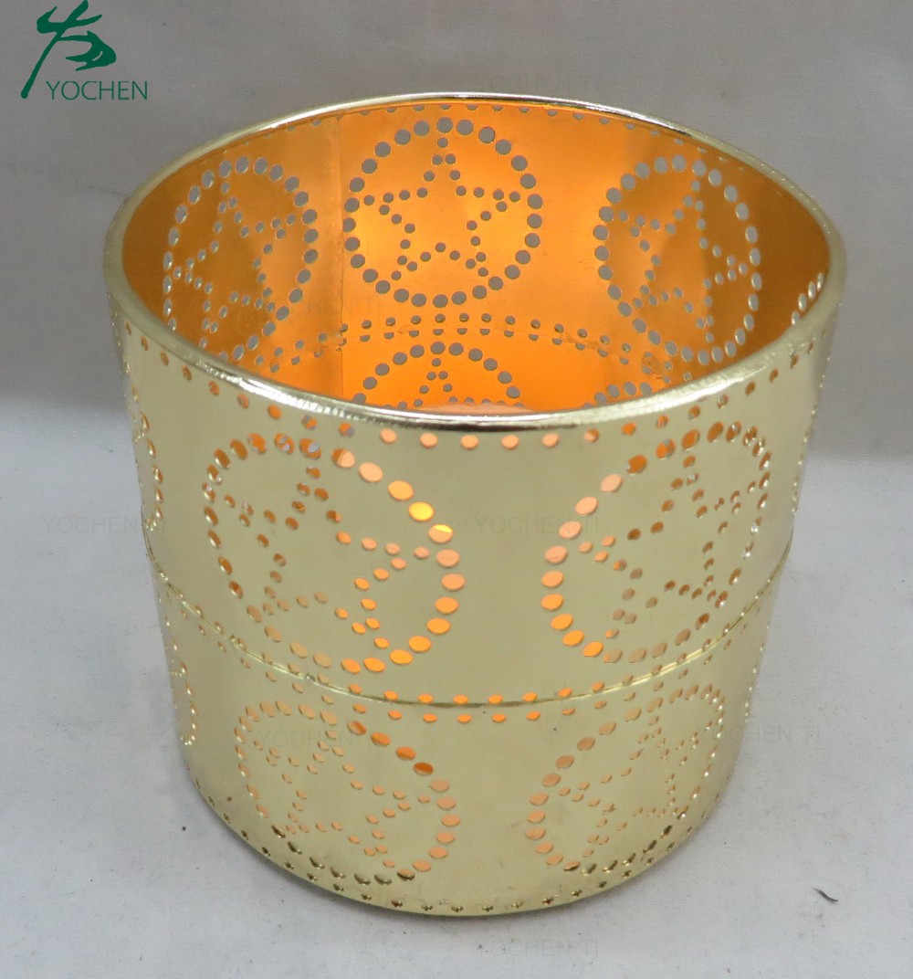 China manufacturer supply customized metal gold candle holder