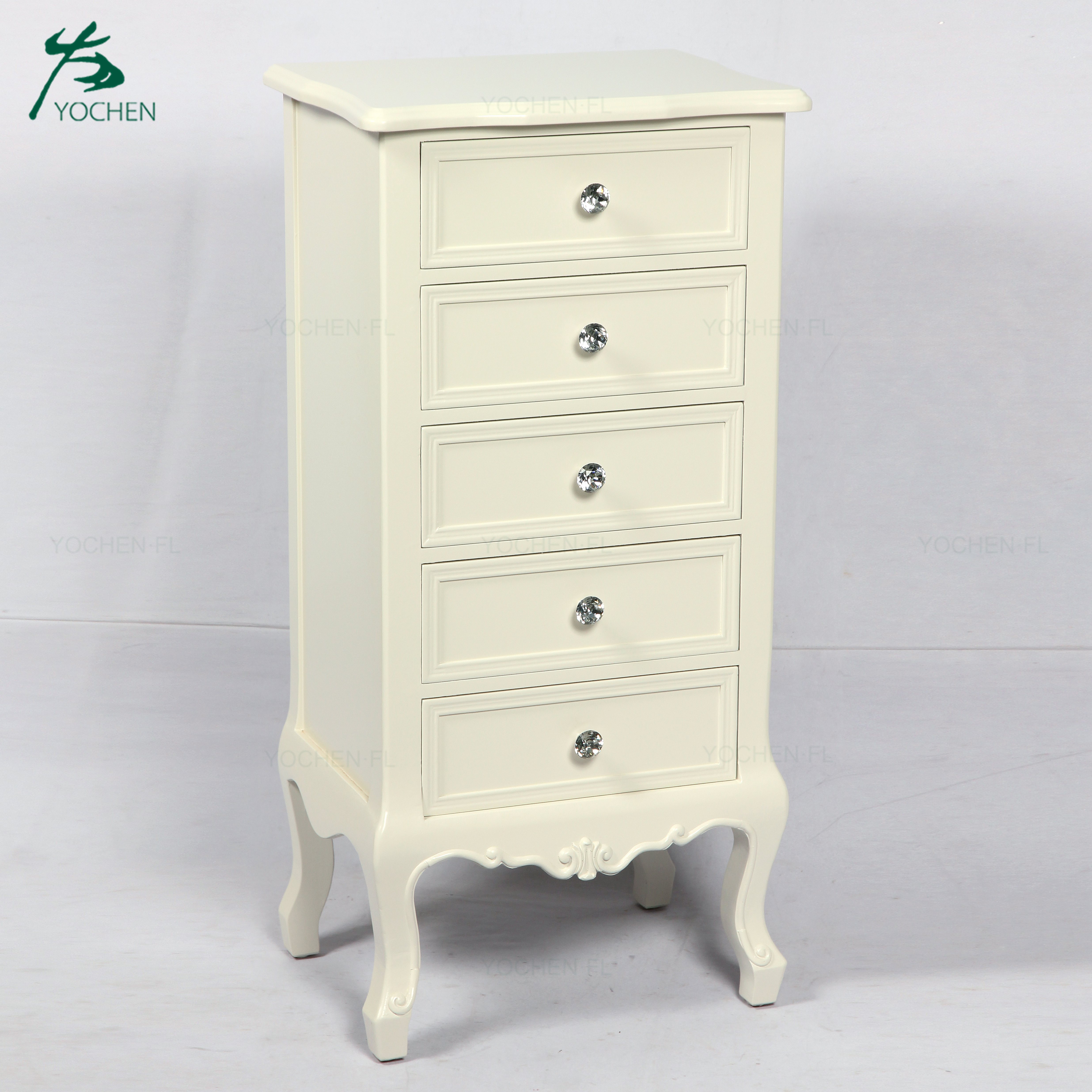 rice white color charming french bedside table
