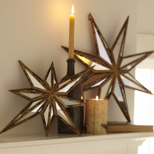 modern popular decoration star shape wall mirror
