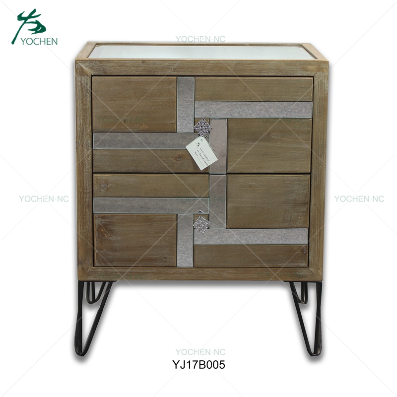 hair pin metal leg modern mirrored furniture wood console table