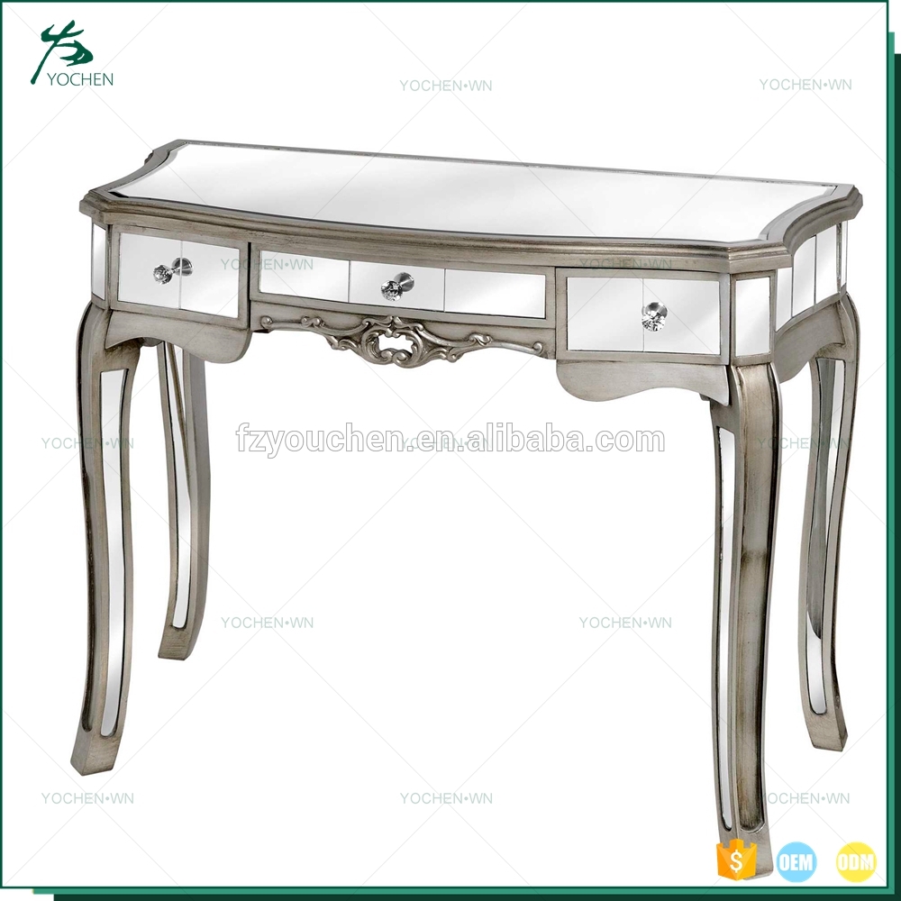 Home Decor Furniture Italian Vanity Mirrored Console Table