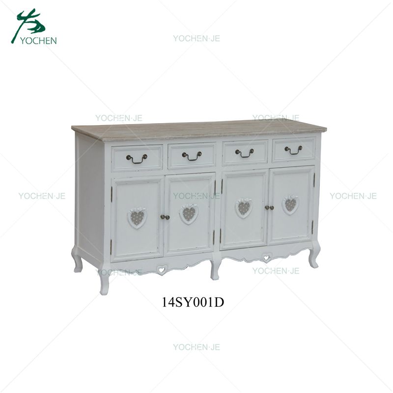 Home decor buffet cabinet furniture white wood sideboard