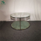 Wrought iron coffee table with round glass top