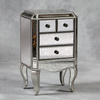classic bedroom furniture mirrored bedside table