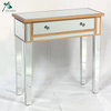 Modern white mirrored 2 drawer console table