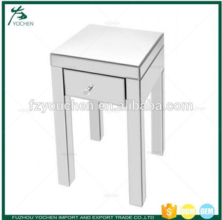 Mirrored 1 Front Drawer Side Table End Table Lamp Table